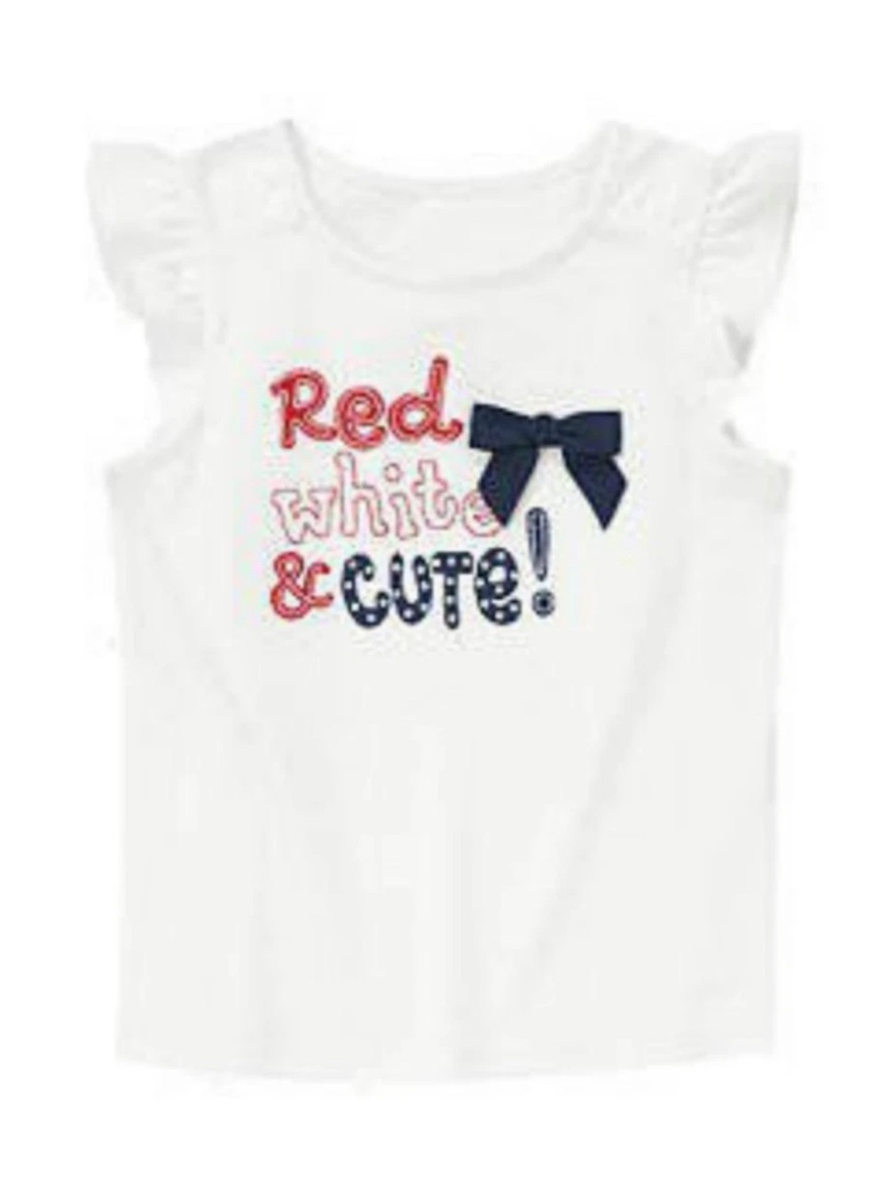 NWT Gymboree Girls 4th of July 'Red White & Cute' Graphic Tee 5T